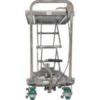 Manual Hydraulic Scissor Lift Table, 36-1/4" L x 19-3/8" W, Stainless Steel, 600 lbs. Capacity Sécurité Médic