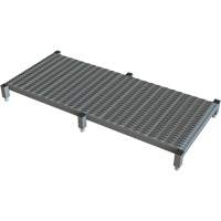Adjustable Height One-Step Work Platform, 24" W x 59" D, 800 lbs. Capacity, All-Welded Sécurité Médic