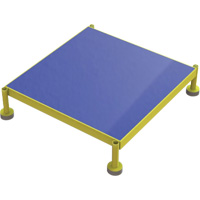Adjustable Height One-Step Work Platform, 24" W x 24" D, 800 lbs. Capacity, All-Welded Sécurité Médic