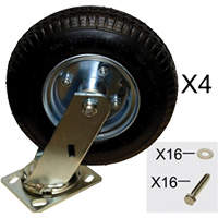 Platform Truck Pneumatic Caster Replacement Kit Sécurité Médic