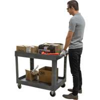 Utility Service Cart, 2 Tiers, 24-5/8" x 32-1/2" x 40", 550 lbs. Capacity Sécurité Médic