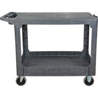 Flat-Shelf Utility Service Cart, 2 Tiers, 25-1/4" x 32-1/4" x 44", 550 lbs. Capacity Sécurité Médic