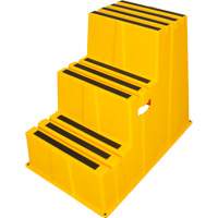 Industrial Step Stool, 3 Steps, 34-13/16" x 22-7/16" x 28-1/2" High Sécurité Médic