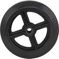 Mold-On Rubber Wheel, 10" (254 mm) Dia. x 2" (50.8 mm) W, 948 lbs. (430 kg) Capacity Sécurité Médic