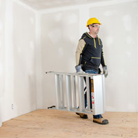 Portable Work-Stand Saw Horse, Aluminum Frame, 12-1/4" D x 48" H Sécurité Médic