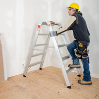 Portable Work-Stand Saw Horse, Aluminum Frame, 12-1/4" D x 56" H Sécurité Médic