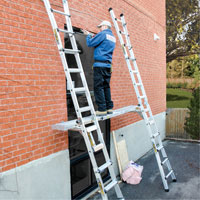 Telescoping Work Plank, 204" W x 12" D, 250 lbs. Capacity, Knocked Down Sécurité Médic