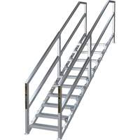 SmartStairs 6-10 Steps Modular Construction Stair System, 75" H Sécurité Médic