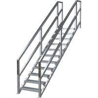 SmartStairs 11-16 Steps Modular Construction Stair System, 120" H Sécurité Médic
