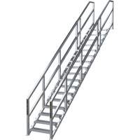 SmartStairs 17-21 Steps Modular Construction Stair System, 157-1/2" H Sécurité Médic