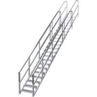 SmartStairs 17-21 Steps Modular Construction Stair System, 157-1/2" H Sécurité Médic