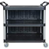 Chariot utilitaire, 3 tiers, 19-3/4" x 37-1/2" x 40-1/4", Capacit&eacute; 250 lb Sécurité Médic