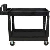 Utility Cart, 2 Tiers, 25-5/8" x 33-1/2" x 43-3/4", 550 lbs. Capacity Sécurité Médic