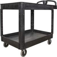Utility Cart, 2 Tiers, 25-5/8" x 33-1/2" x 43-3/4", 550 lbs. Capacity Sécurité Médic