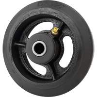 Mold-On Rubber Wheel, 5'' (127 mm) Dia. x 1-1/2" (38 mm) W, 400 lbs. (181 kg.) Capacity Sécurité Médic