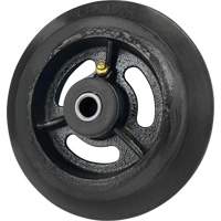 Mold-On Rubber Wheel, 6'' (152 mm) Dia. x 1-1/2" (38 mm) W, 450 lbs. (204 kg.) Capacity Sécurité Médic