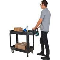 Chariot utilitaire, 2 tiers, 17-1/8" x 33-1/2" x 37-5/8", Capacit&eacute; 550 lb Sécurité Médic