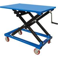 Manual Scissor Lift Table, 37-3/8" L x 23-5/8" W, Steel, 660 lbs. Capacity Sécurité Médic