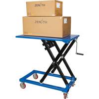 Manual Scissor Lift Table, 37-3/8" L x 23-5/8" W, Steel, 660 lbs. Capacity Sécurité Médic