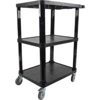 Chariot utilitaire avec tablette plate, 3 tiers, 18-1/8" x 37-3/8" x 27-3/4", Capacit&eacute; 330 lb Sécurité Médic