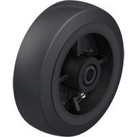 Black Rubber on Cast Iron Core Wheel Sécurité Médic