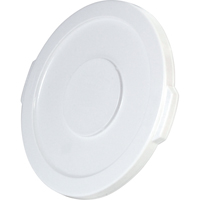 Round Brute&reg; Tops, Flat Lid, Plastic/Polyethylene, Fits Container Size: 15-5/8" Dia. Sécurité Médic
