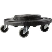 Brute&reg; Dolly, Polyethylene, Black, Fits: 20 - 55 US Gal. Sécurité Médic
