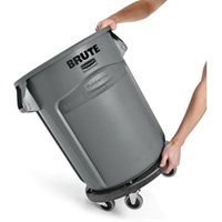 Brute&reg; Dolly, Polyethylene, Black, Fits: 20 - 55 US Gal. Sécurité Médic