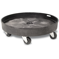 Waste Container Dolly, Polyethylene, Black Sécurité Médic