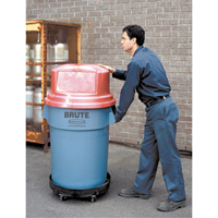 Waste Container Dolly, Polyethylene, Black Sécurité Médic