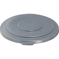 Round Brute&reg; Tops, Flat Lid, Plastic/Polyethylene, Fits Container Size: 26-1/2" Dia. Sécurité Médic