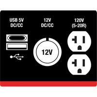 G&eacute;n&eacute;ratrice &agrave; onduleur, Surtension 2500 W, Nominale 1800 W, R&eacute;servoir 4,2 L Sécurité Médic