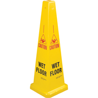 "Wet Floor" Lamba Traffic Cones, English with Pictogram Sécurité Médic
