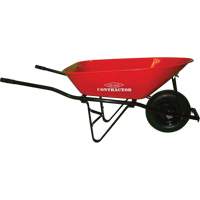 Contractor Wheelbarrow, 6 cu. ft., Steel Tray Sécurité Médic