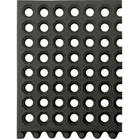 Tapis 24/Seven, Caoutchouc, 3' la c, 3' lo, 5/8" &eacute;paisseur, Noir Sécurité Médic