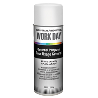 Industrial Work Day Paint, White, Gloss, 10 oz., Aerosol Can Sécurité Médic