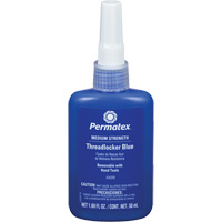 Removable Strength Threadlocker, Blue, Medium, 50 ml, Bottle Sécurité Médic