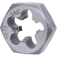 SAE Hex Die, 1" Dia., 1/2"-13NC Thread, Alloy Steel Sécurité Médic