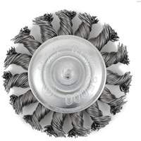EKR275-20 Shaft-Mounted Knot Twisted Radial Brush, 3", .02" Fill, 1/4" Shank Sécurité Médic