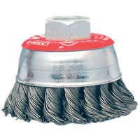 High-Performance Knot Twisted Cup Brush, 3" Dia. x 10mm x 1.25" Arbor Sécurité Médic