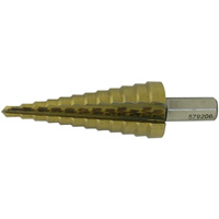 JET-KUT&reg; Super Premium M35 Step Drill, 3/16" - 7/8" , 1/16" Increments, High Speed Steel Sécurité Médic