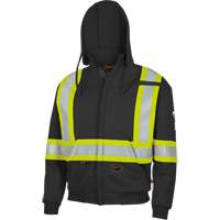 337SF Flame-Resistant Zip Style Hoodie, Men's, Small, Black, 22 cal/cm² Sécurité Médic
