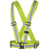 5592 Elastic Safety Harness, High Visibility Lime-Yellow, Silver Reflective Colour, One Size Sécurité Médic