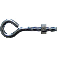 Eye Bolt, 3/8" Dia., 6" L, Zinc Plated Sécurité Médic