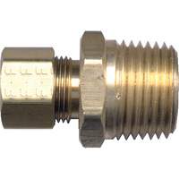 Raccord m&acirc;le de tuyau, 3/16" x 1/8" dia., Laiton Sécurité Médic