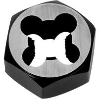 Hexagon Rethreading Bolt Die, 1" Dia., M6x1 Thread, Chromium Steel Sécurité Médic