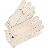 Gants classiques de cordeur, 10, Paume Cuir fleur de vache, Doubleure Molleton Sécurité Médic