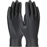Grippaz Skins Ambidextrous Disposable Gloves, Large, Nitrile, 6-mil, Powder-Free, Black Sécurité Médic