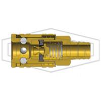 M-Series ARO Pneumatic Manual Coupler, 1/4" Sécurité Médic