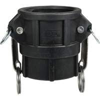 Coupleur &agrave; came et cannelure, Polypropyl&egrave;ne, Type D, 3", NPT femelle, 60 PSI Sécurité Médic
